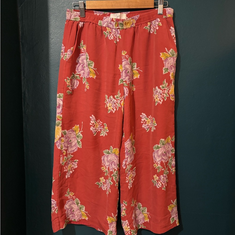 Joie Red Floral Pants
